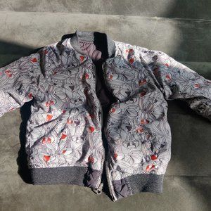 ZARA Kids Reversible Bugs Bunny Bomber Black Jacket